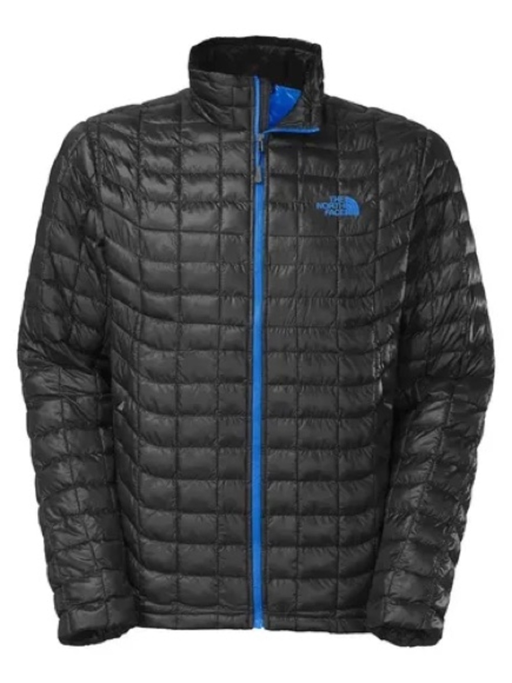 The North Face Black Puffer Jacket with Blue Trim